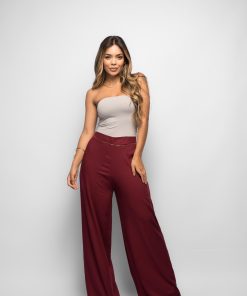 Calça Pantalona Malu Vinho